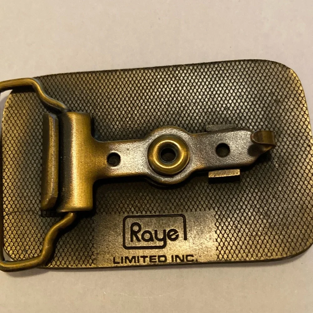 Vintage Ohio National Guard Brass Belt Buckle Raye Limited